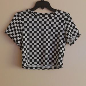 Checkered Crop Top